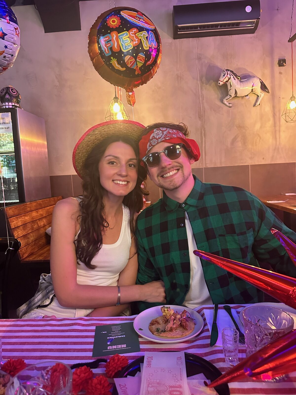 A fiesta night — silly hats, tacos, tequila, and realizing I wanted to keep making you laugh.