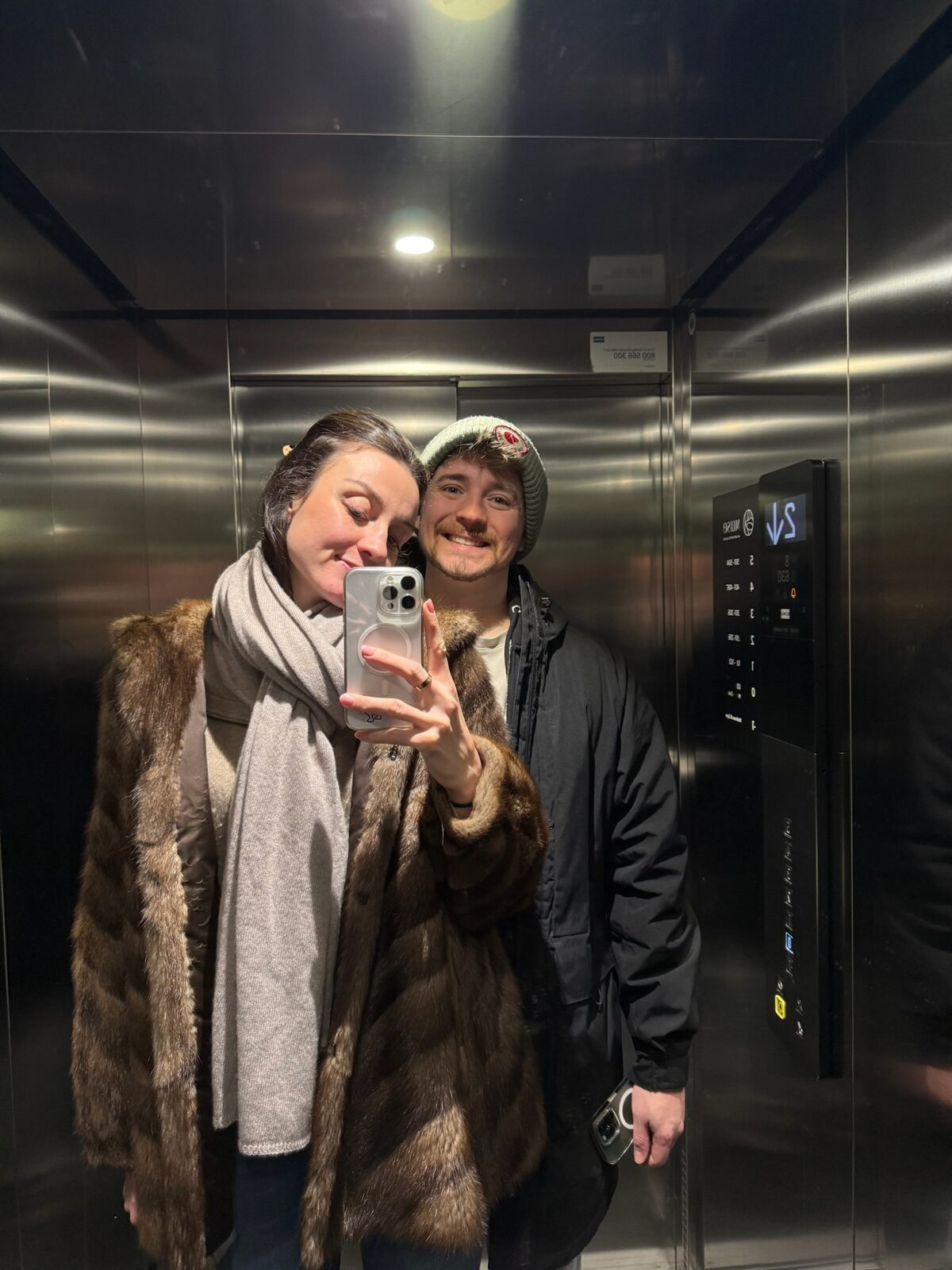 We take the cutest elevator selfies.
